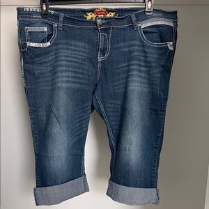 Maurices Dark Blue Cropped Jeans